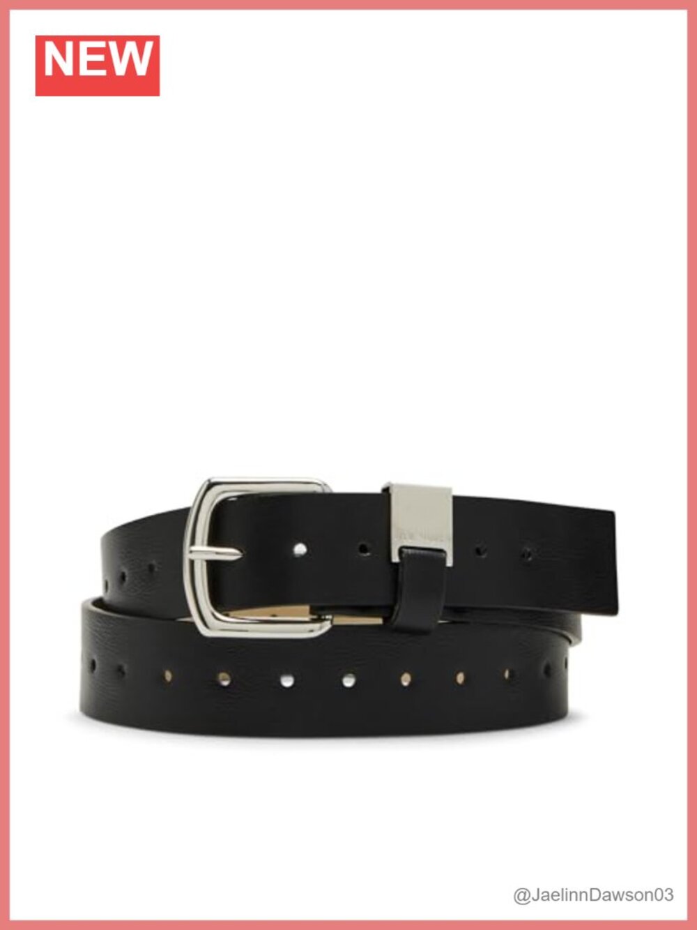 Statement Buckle Logo Clip Pant Belt Adjustable Everyday Accessory